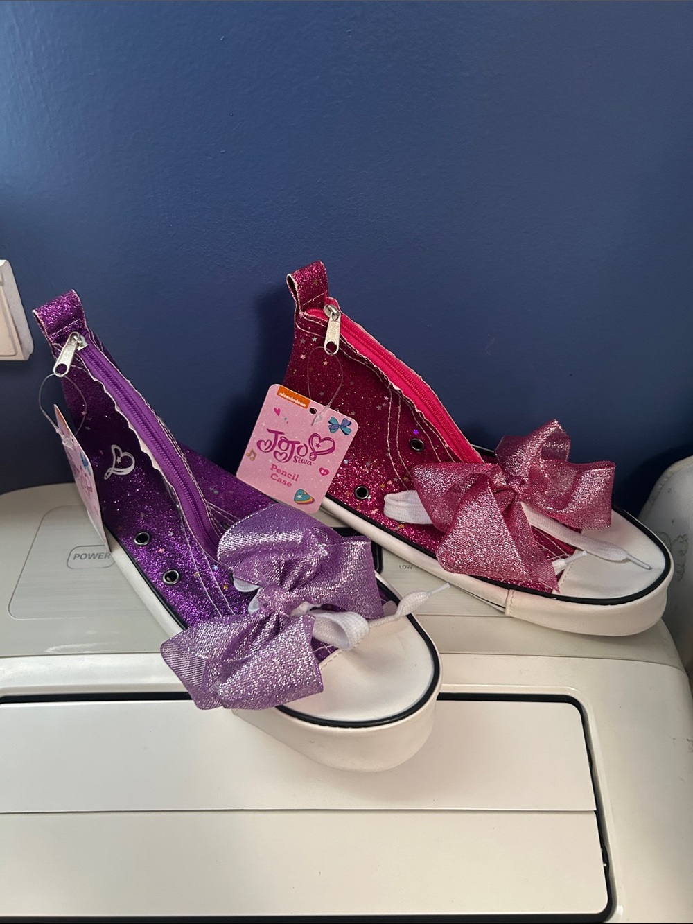 Nickelodeon JoJo Siwa Sneaker Purple/Pink  Pencil Case lot (2) NWT